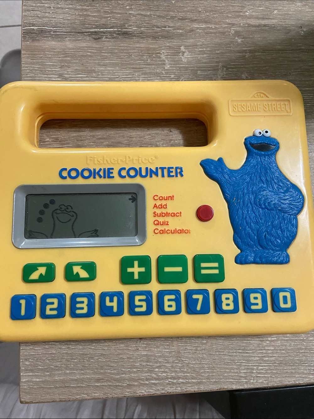Vintage 1985 Fisher Price Cookie Counter Sesame Street Calculator Toy Tested